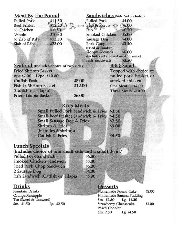 2nd to None BBQ & Catering - Gulfport, MS menu_pic