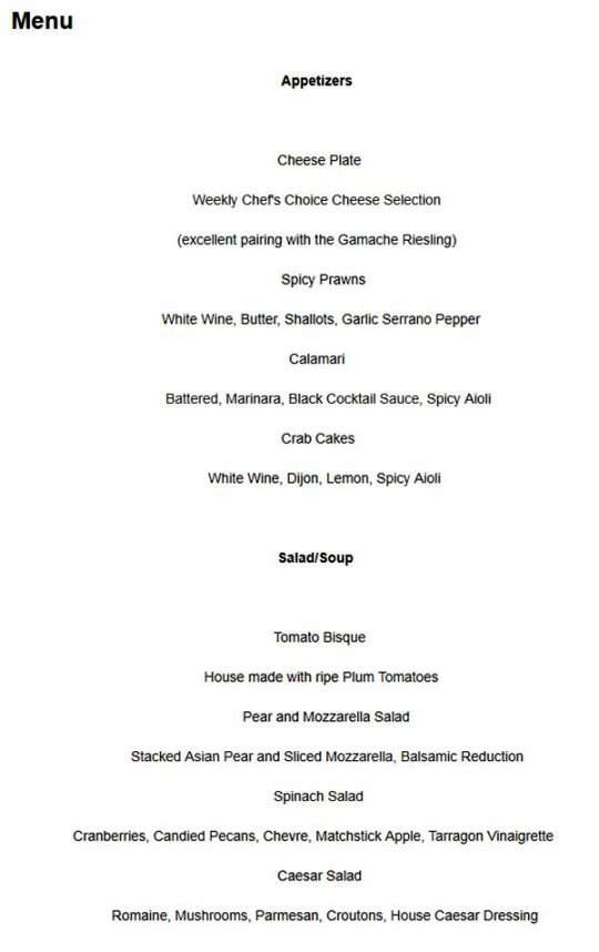 3C Prime - Kennewick, WA menu_pic