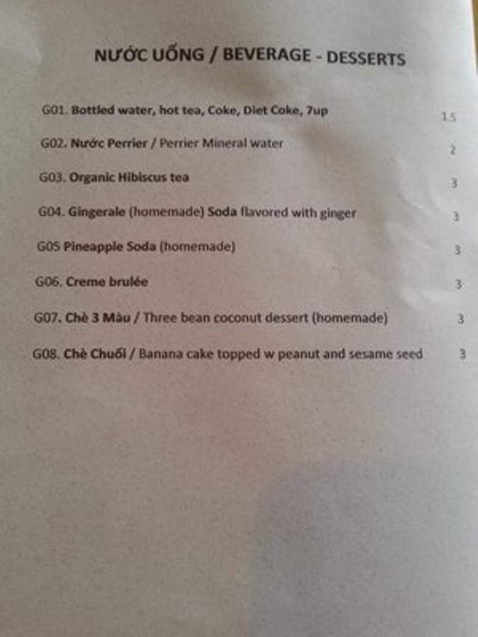 A Bit of Saigon - Jacksonville, FL menu_pic