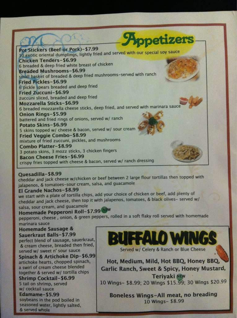 A&J's WingBurger - Pickerington, OH menu_pic