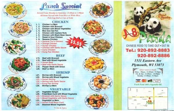 A8panda - Plymouth, WI menu_pic