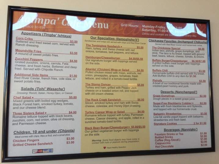 Aaimpa' Cafe - Sulphur, OK menu_pic