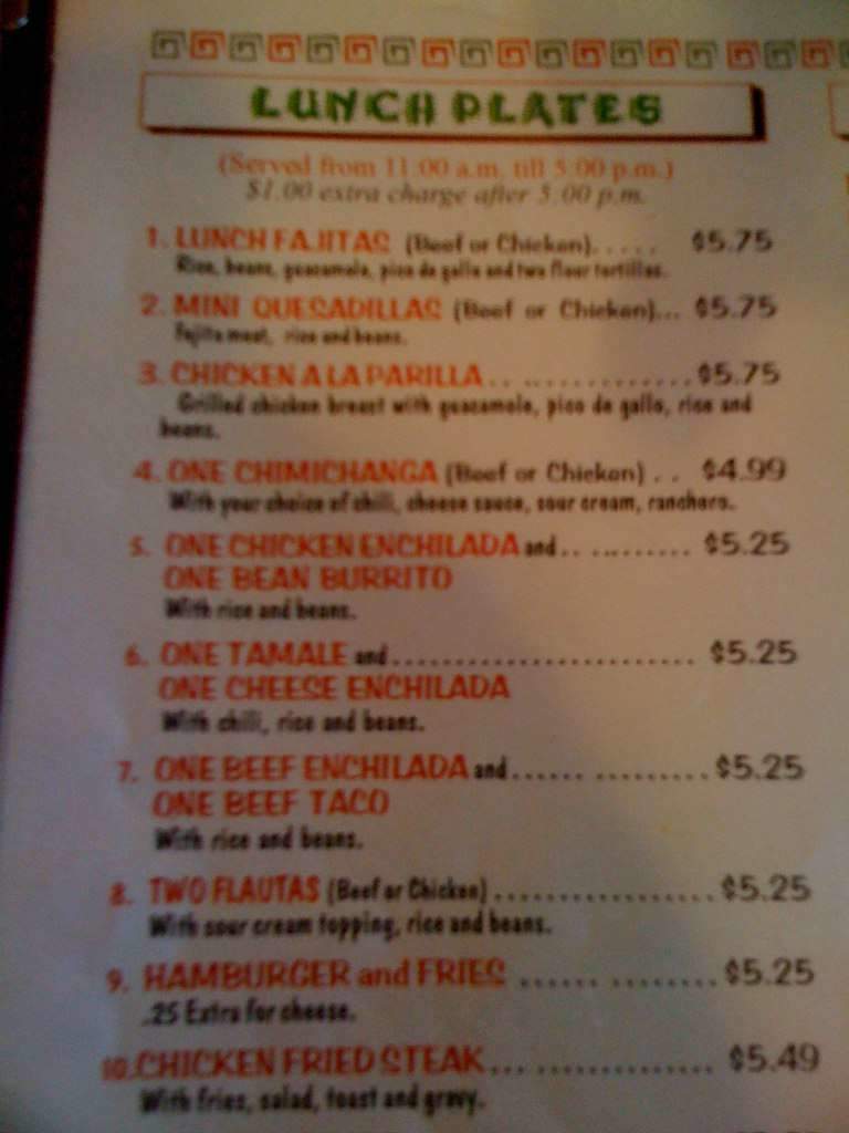 Adelita's Restaurant - McAlester, OK menu_pic