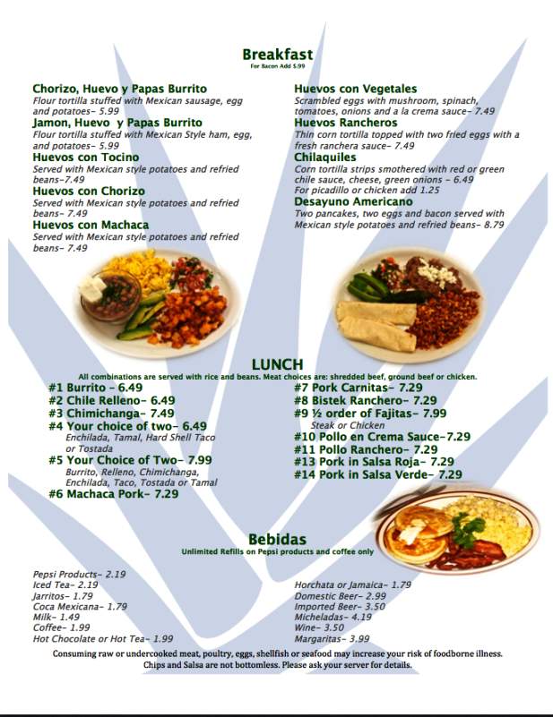 Agave Grill - Ammon, ID menu_pic