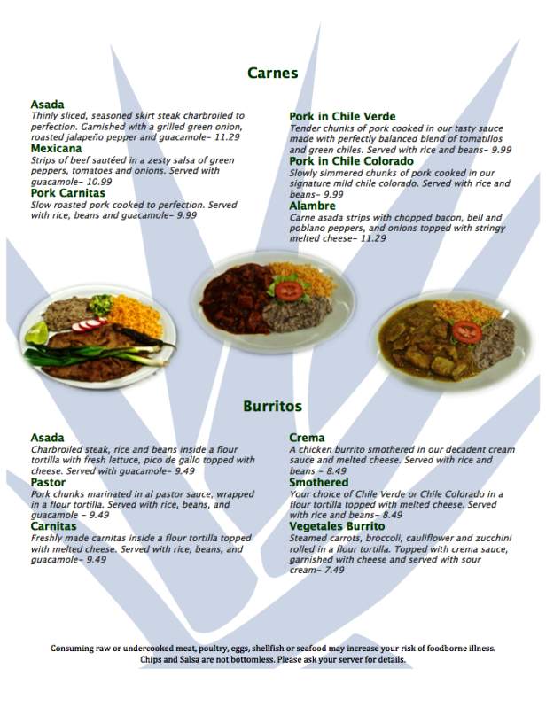 Agave Grill - Ammon, ID menu_pic