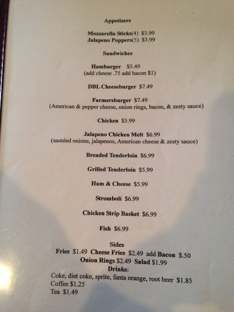 Alli Maze - Farmersburg, IN menu_pic