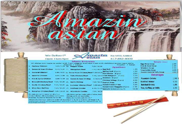 Amazin Asian - Springfield, MO menu_pic