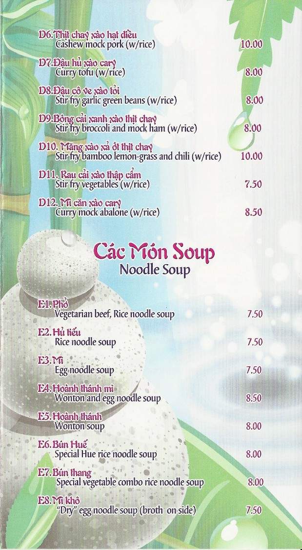 An Hy Quan Vegetarian Restaurant - Albuquerque, NM menu_pic