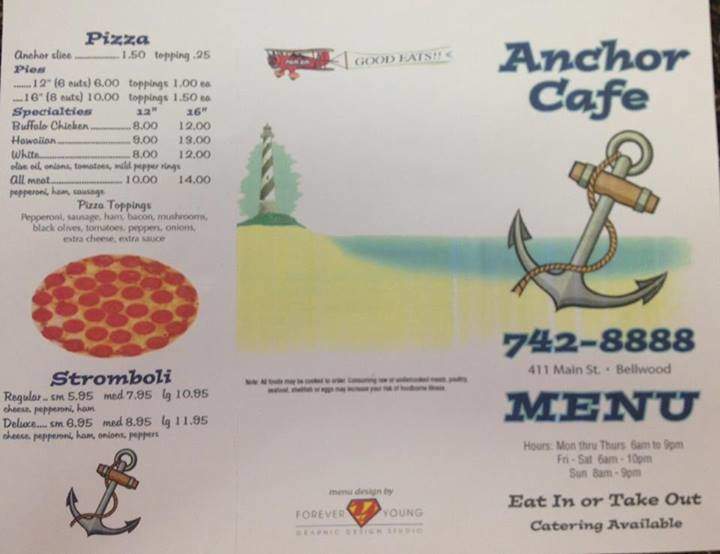 Anchor Cafe - Bellwood, PA menu_pic