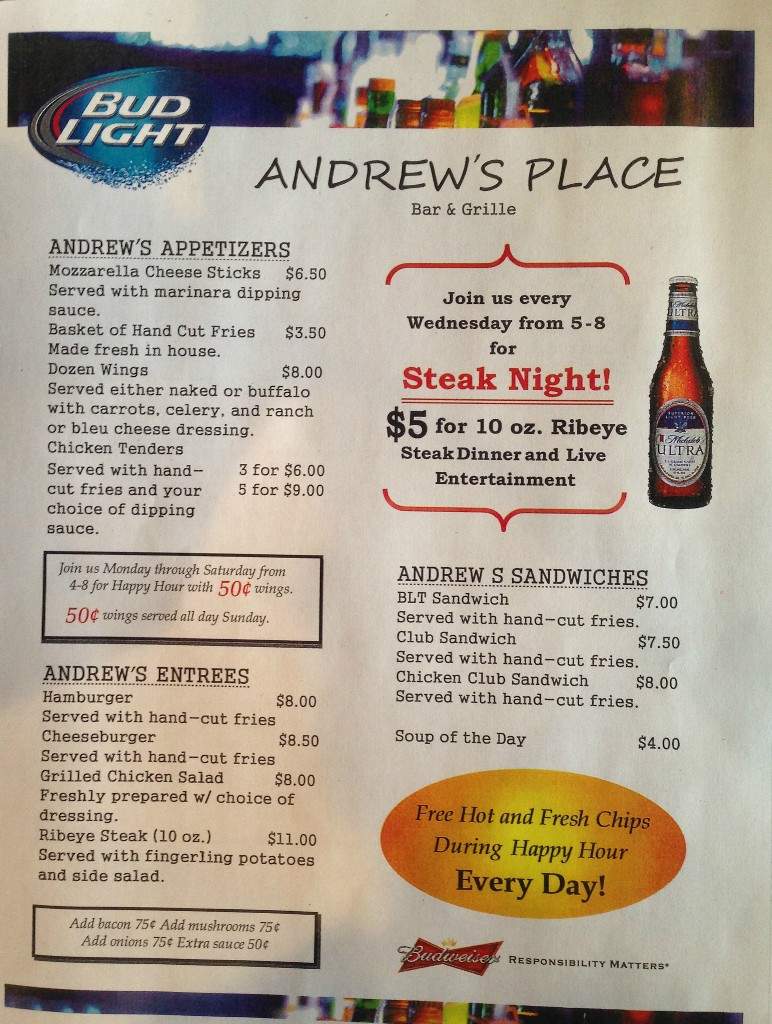 Andrew's Place - Augusta, GA menu_pic
