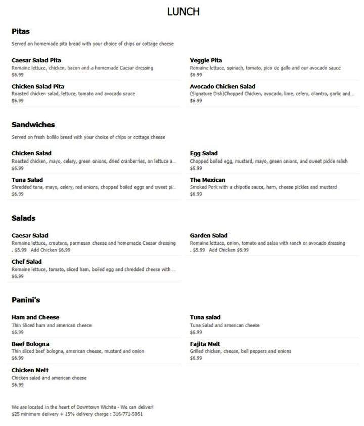 Anna Murdoc's Cafe - Wichita, KS menu_pic