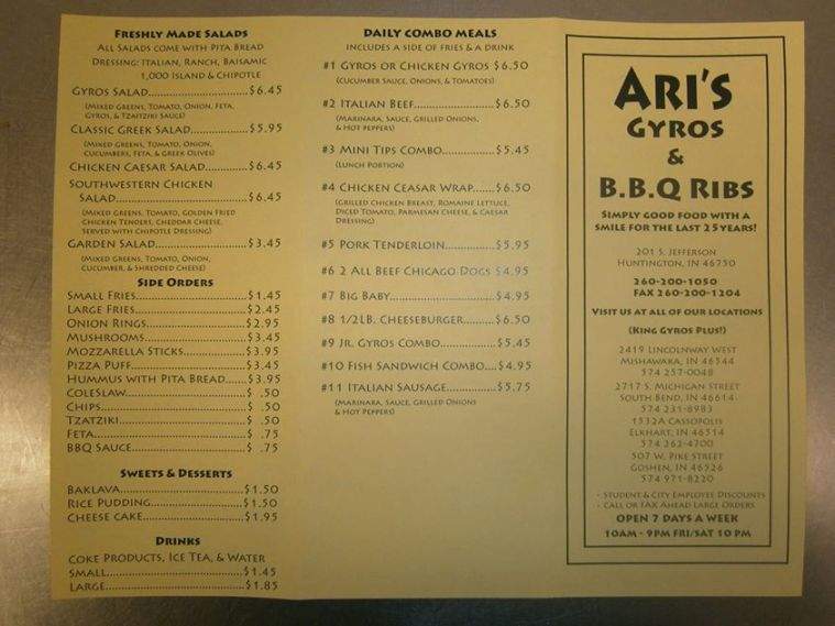 /380200309/Aris-Gyros-and-BBQ-Ribs-Huntington-IN - Huntington, IN