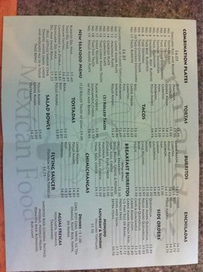Armando's - Moreno Valley, CA menu_pic