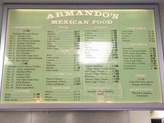 Armando's - Moreno Valley, CA menu_pic