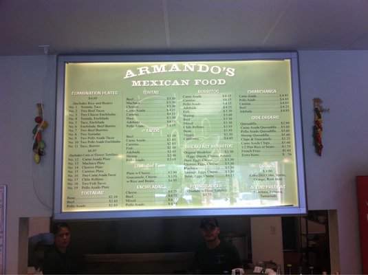 Armando's - Moreno Valley, CA menu_pic