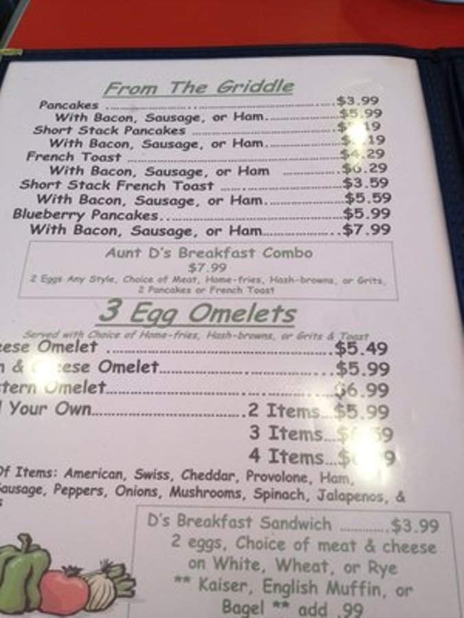 Aunt D's Kitchen - Jensen Beach, FL menu_pic