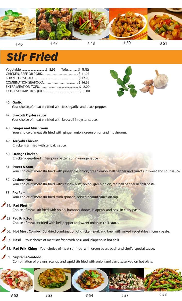 Baan Khun Ya Thai Restaurant - Pasco, WA menu_pic