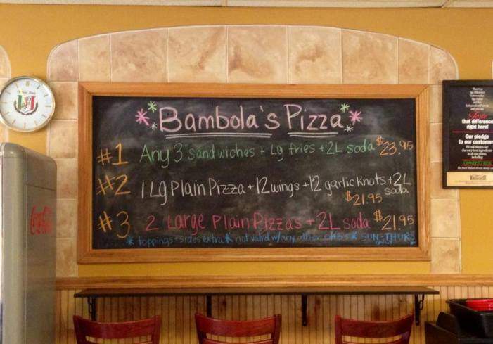 Bambola's - Hilltown, PA menu_pic