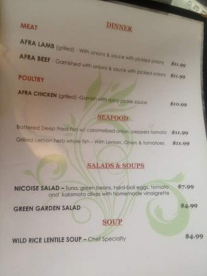 Bantaba African Restaurant - Lynnwood, WA menu_pic