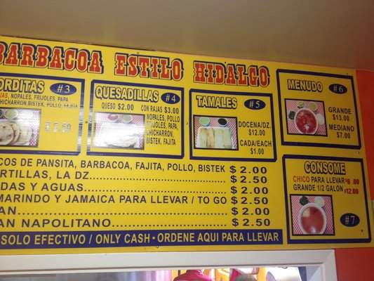 Barbacoa Estilo Hidalgo - Dallas, TX menu_pic