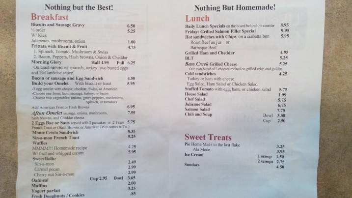 Bass Creek Cafe/Espresso - Beloit, WI menu_pic