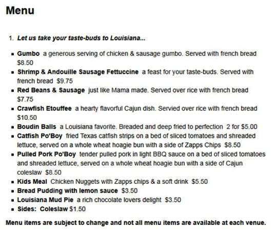 Bayou Bill's Cajun Kitchen - San Antonio, TX menu_pic
