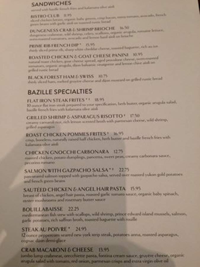 Bazille-San Jose - San Jose, CA menu_pic