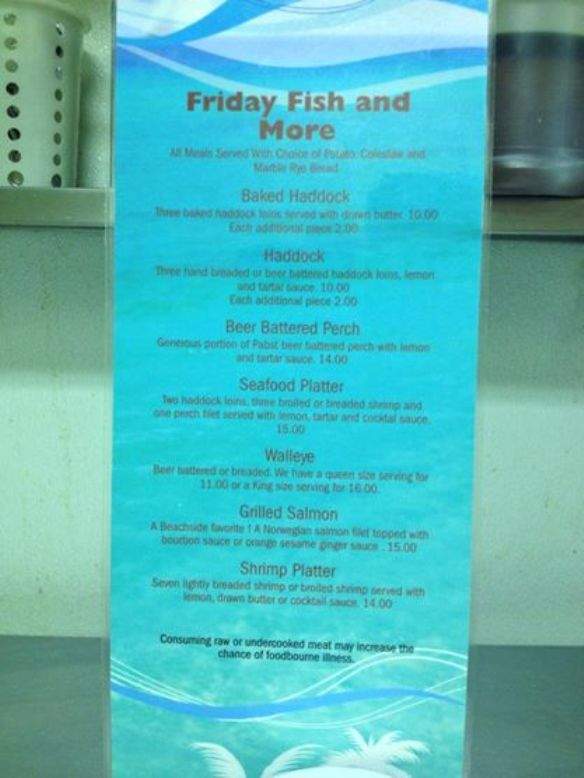 Beachside Bar & Grill - Crandon, WI menu_pic