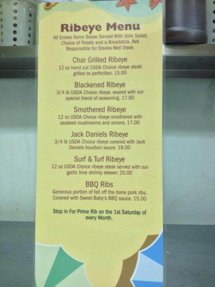 Beachside Bar & Grill - Crandon, WI menu_pic