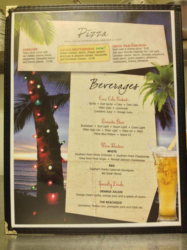 Beachside Bar & Grill - Crandon, WI menu_pic