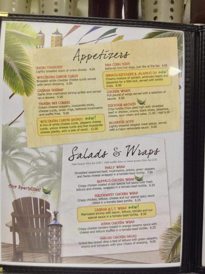 Beachside Bar & Grill - Crandon, WI menu_pic