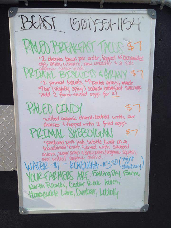 Beast Food Truck - Little Rock, AR menu_pic