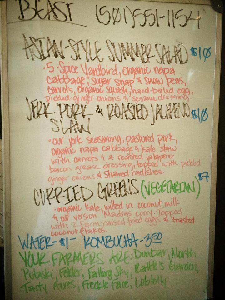 Beast Food Truck - Little Rock, AR menu_pic