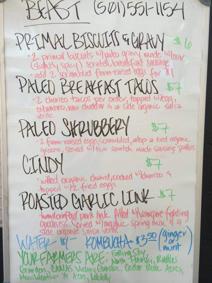 Beast Food Truck - Little Rock, AR menu_pic