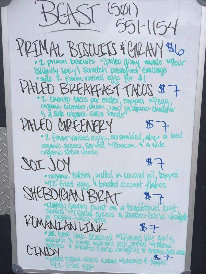 Beast Food Truck - Little Rock, AR menu_pic