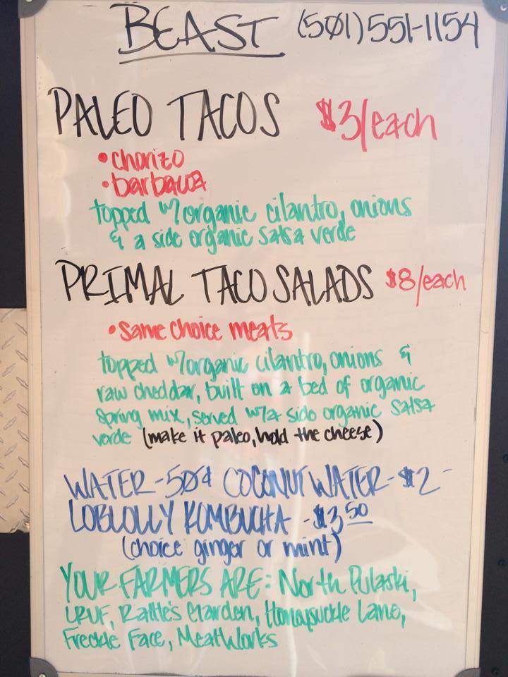 Beast Food Truck - Little Rock, AR menu_pic