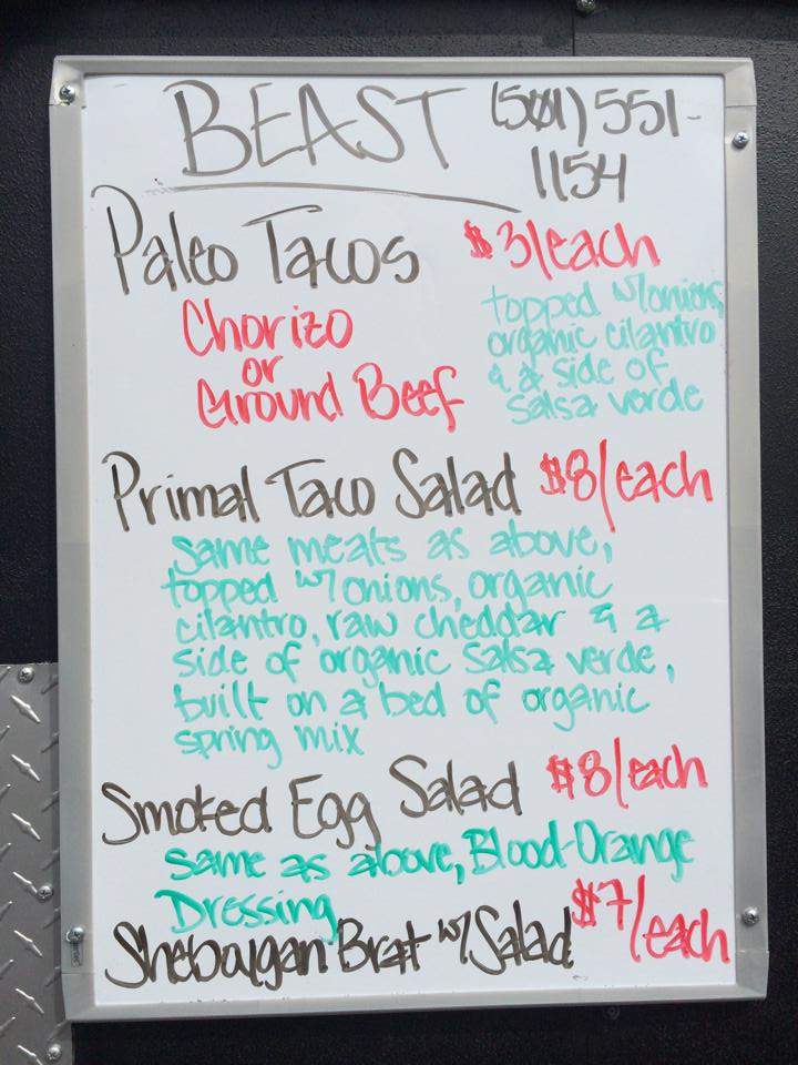 Beast Food Truck - Little Rock, AR menu_pic