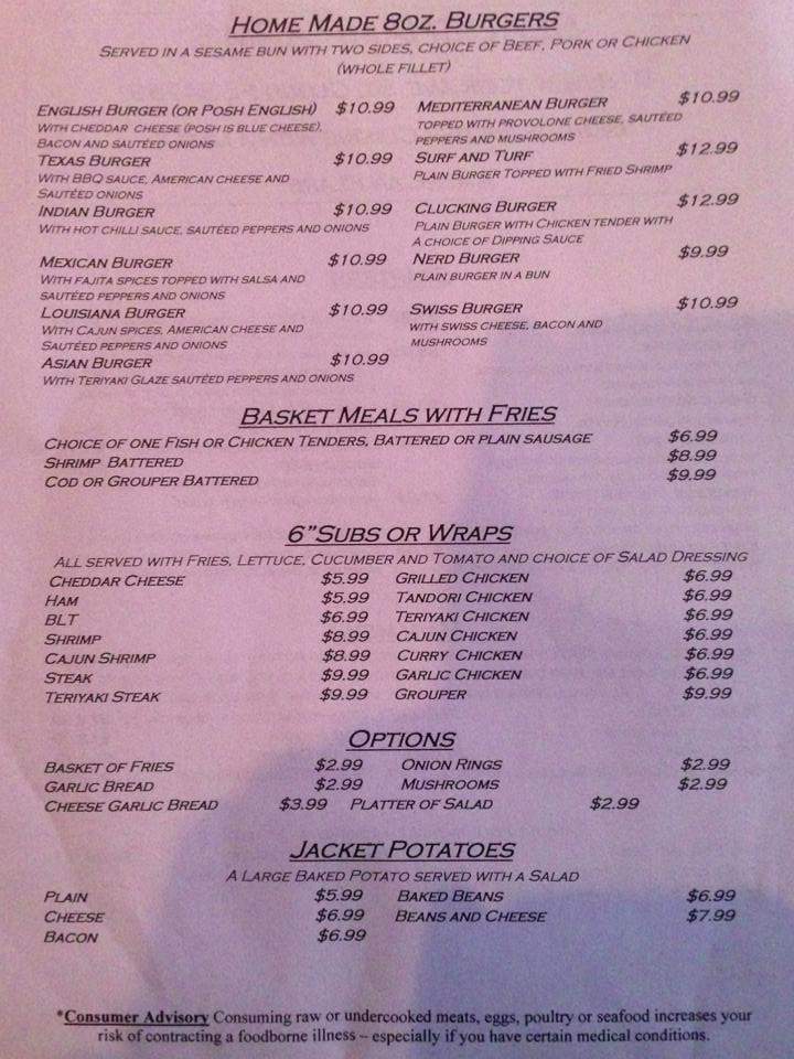 Beau's Bar - St Cloud, FL menu_pic