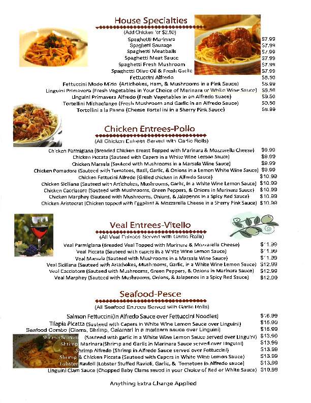 Bella Italian - Junction City, KS menu_pic