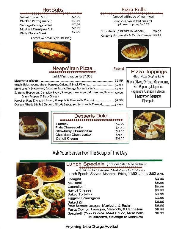 Bella Italian - Junction City, KS menu_pic