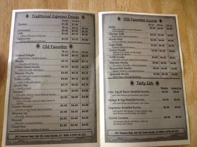 Berna B's Cool Beans - Grand Junction, CO menu_pic