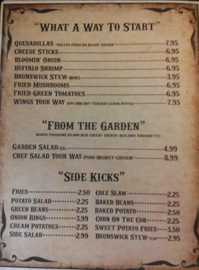 Bilbo's BBQ - Port Richey, FL menu_pic