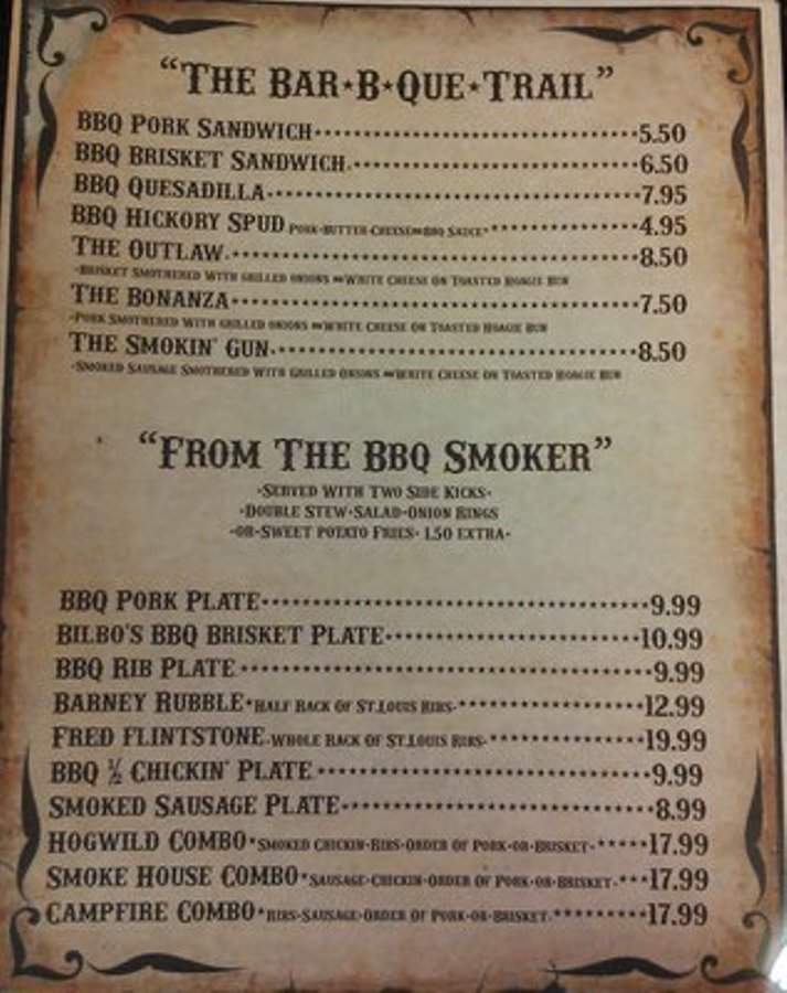 Bilbo's BBQ - Port Richey, FL menu_pic
