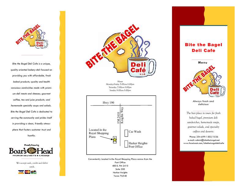 Bite the Bagel Deli Cafe - Harker Heights, TX menu_pic
