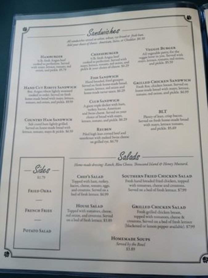 Black Bear Cafe - Townsend, TN menu_pic