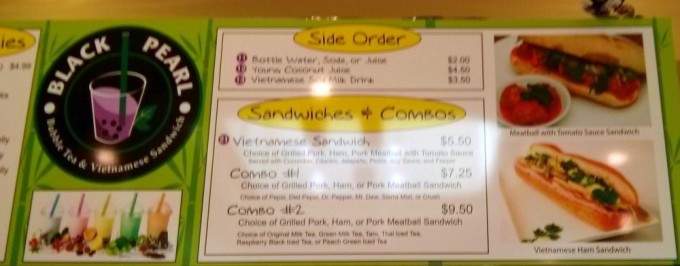 Black Pearl Vietnamese Sandwiches & Bubble Tea - Lexington, KY menu_pic