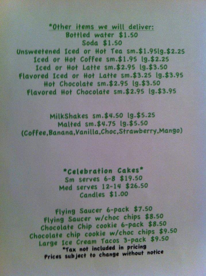 Bliss Ice Cream - Greenwich, CT menu_pic