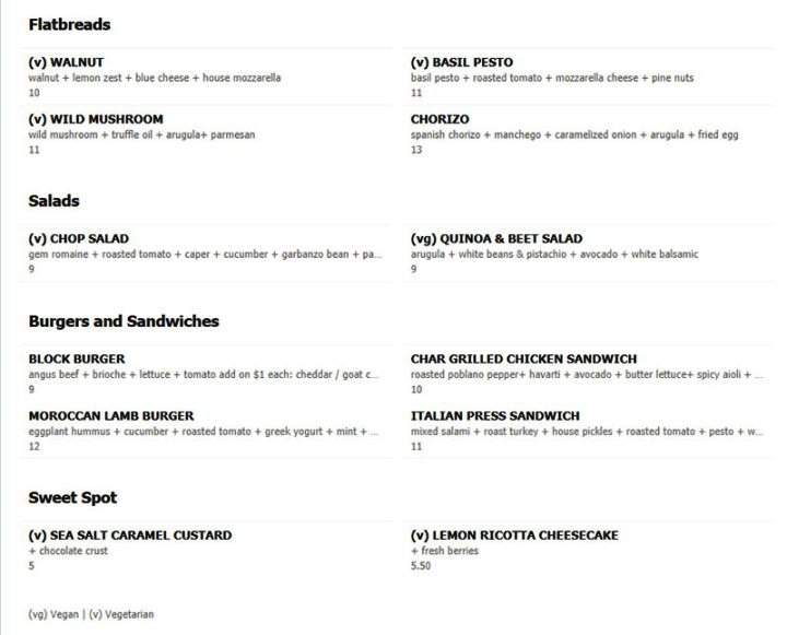 Block Table and Tap - El Paso, TX menu_pic