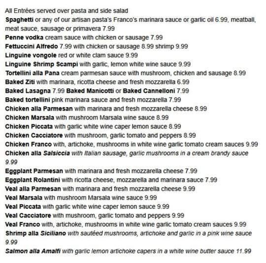 Bravo! Franco menu_pic