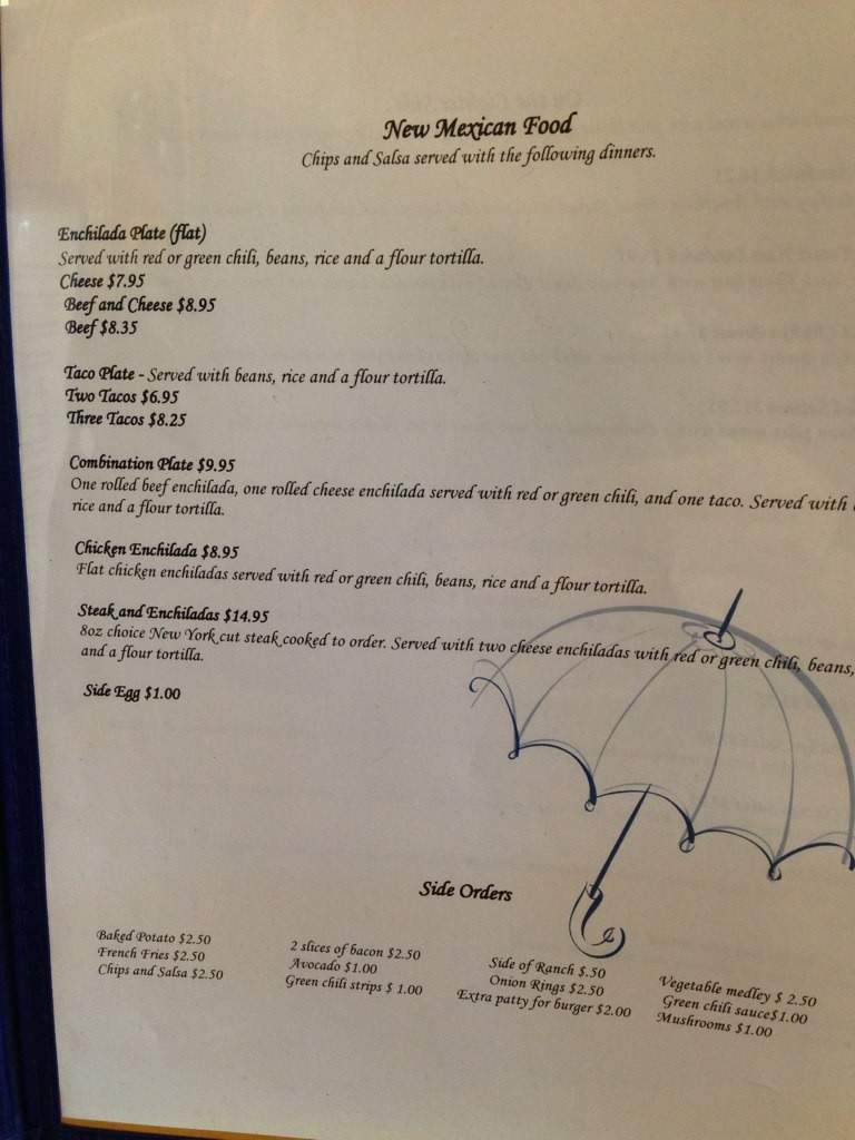 Breezy Rain Cafe - Moriarty, NM menu_pic